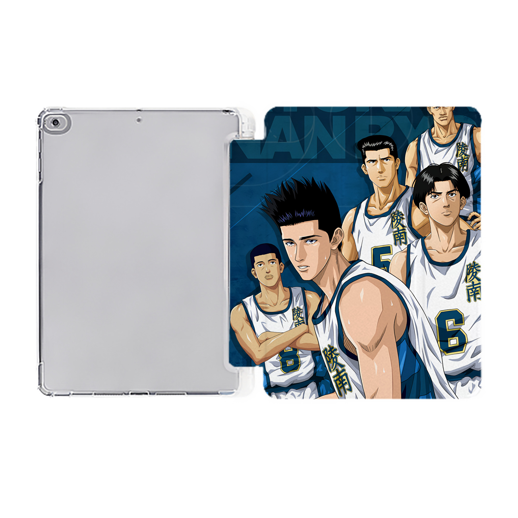 （画像用） SLAM DUNK／スラムダンク IPad ケース ペン収納付き 三つ折りスタンド PUレザー×シリコン 対応機種9.5/10.5/10.9インチ